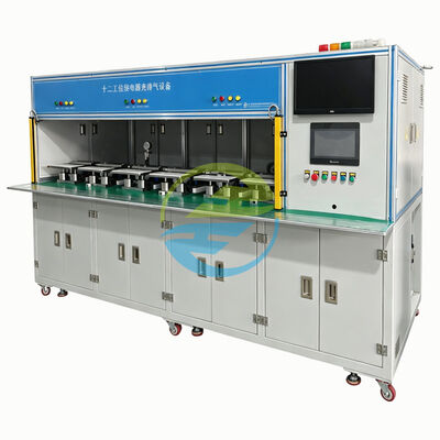 Harga bagus 12-stasiun relay pengisian evakuasi tester, EV relay peralatan uji kebocoran helium, otomotif relay detektor kedap udara, multi-stasiun vakum kebocoran bangku, helium pemulihan mesin uji penyegelan on line